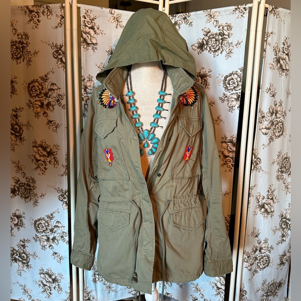 Like New DENIM & SUPPLY Ralph Lauren Beaded Army Jacket
